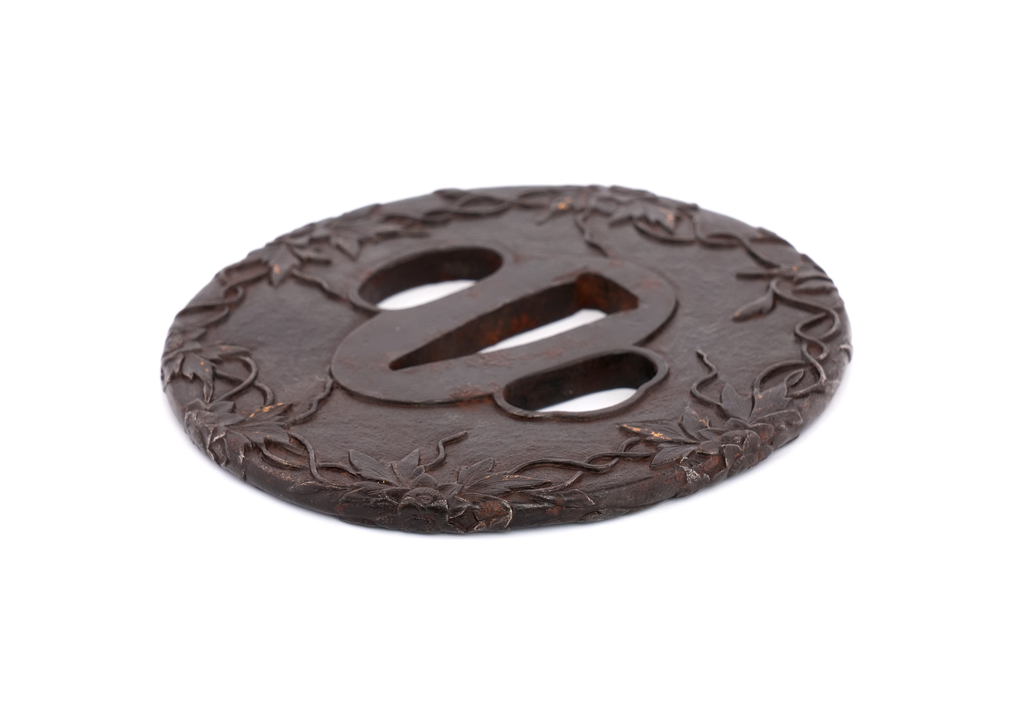 鉄線花図大小鐔 長州住正定Choshu ju Masasada 12-1368 - Photo 21