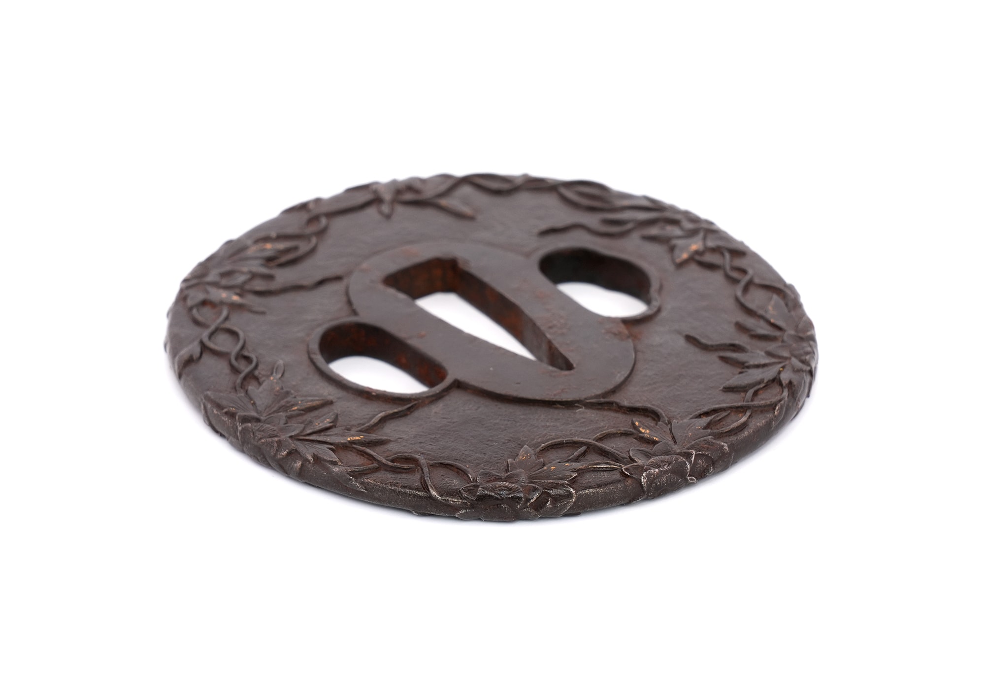 鉄線花図大小鐔 長州住正定Choshu ju Masasada 12-1368 - Photo 22