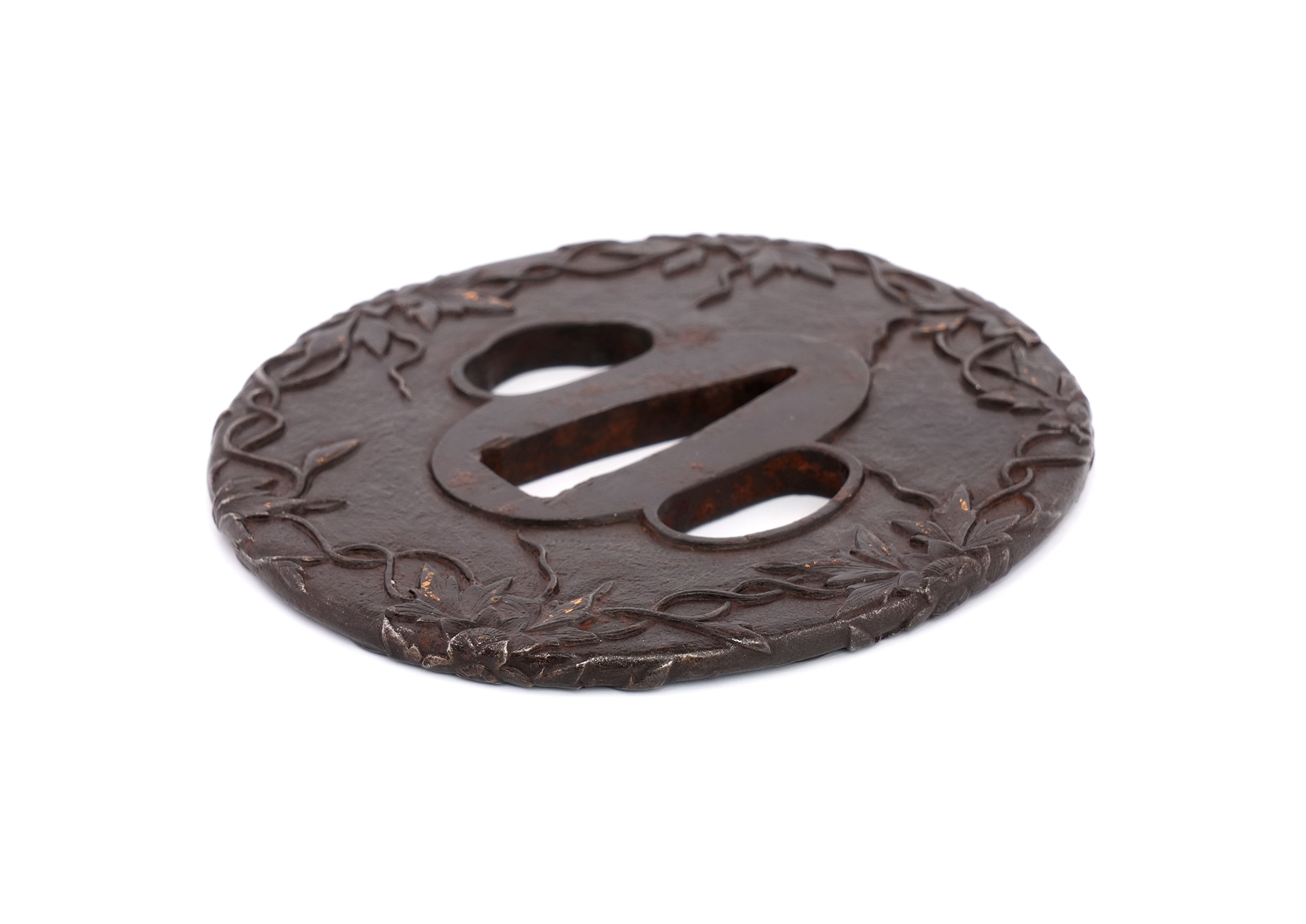 鉄線花図大小鐔 長州住正定Choshu ju Masasada 12-1368 - Photo 23