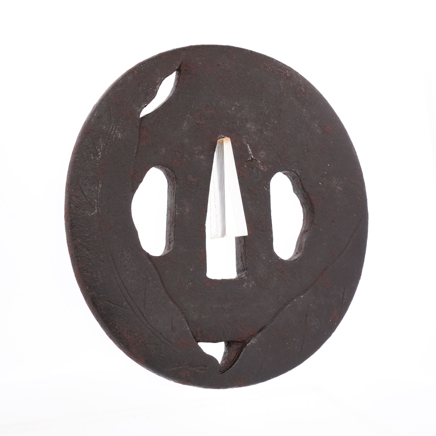 桃図鐔 無銘Mumei 12-1388 - Photo 6