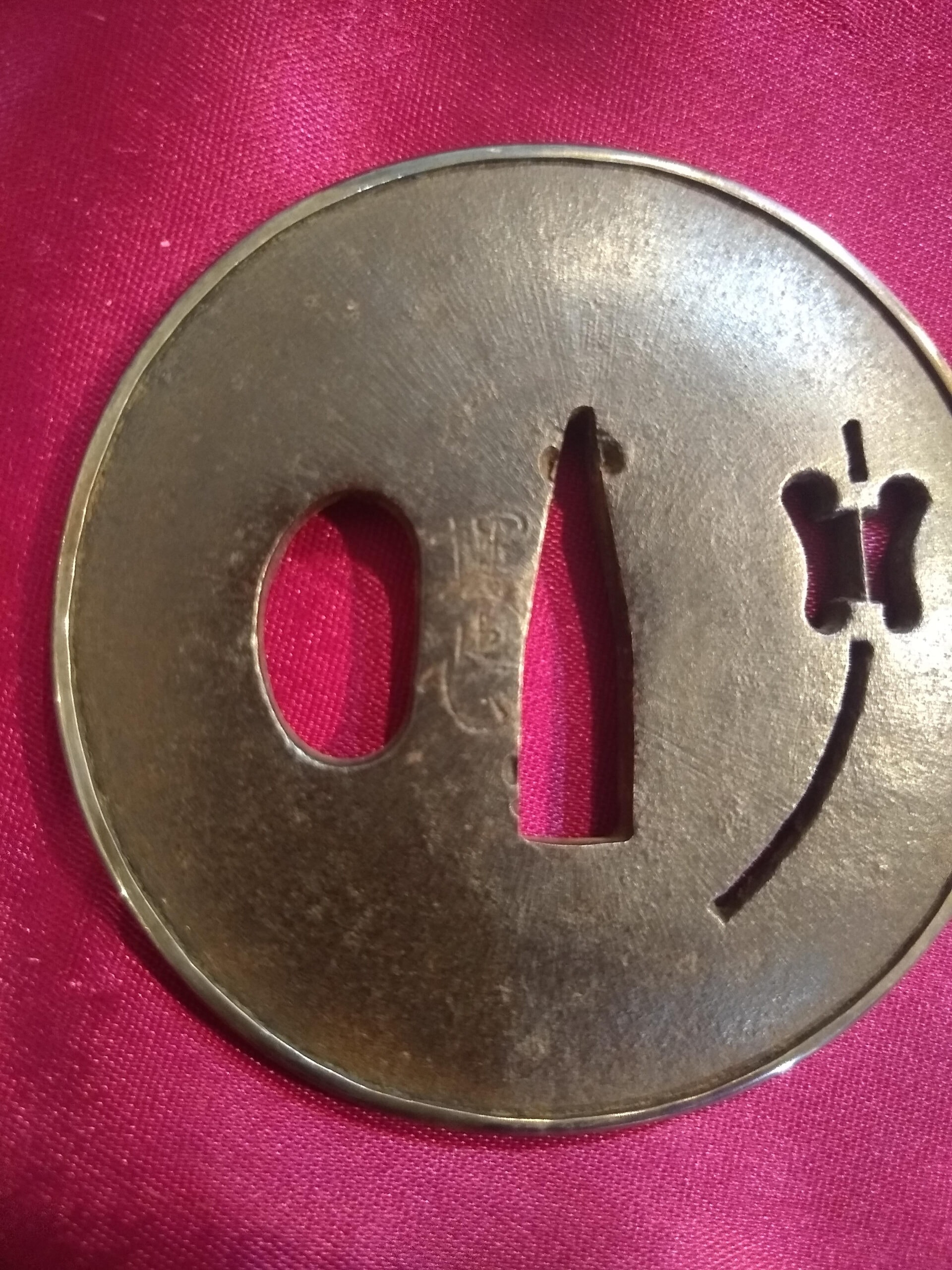 Umetada tsuba with kanteisho