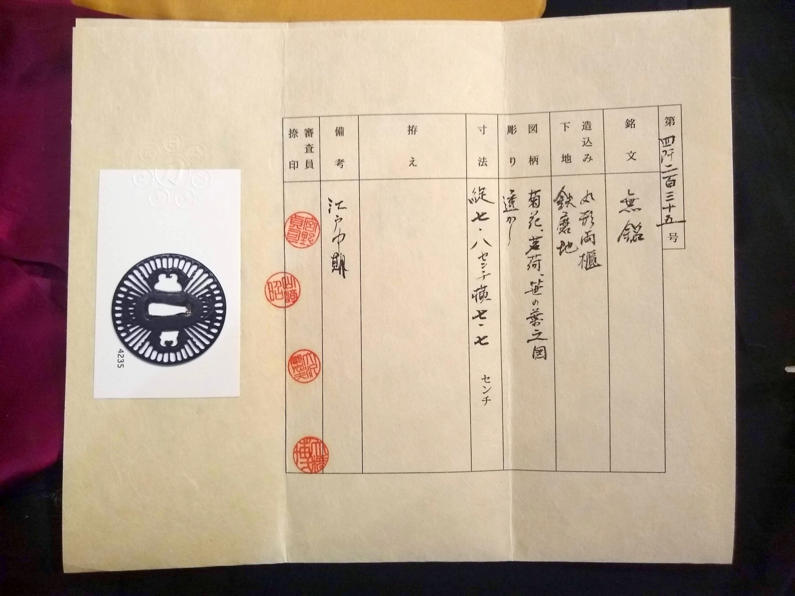 Kyo-sukashi tsuba - Photo 3