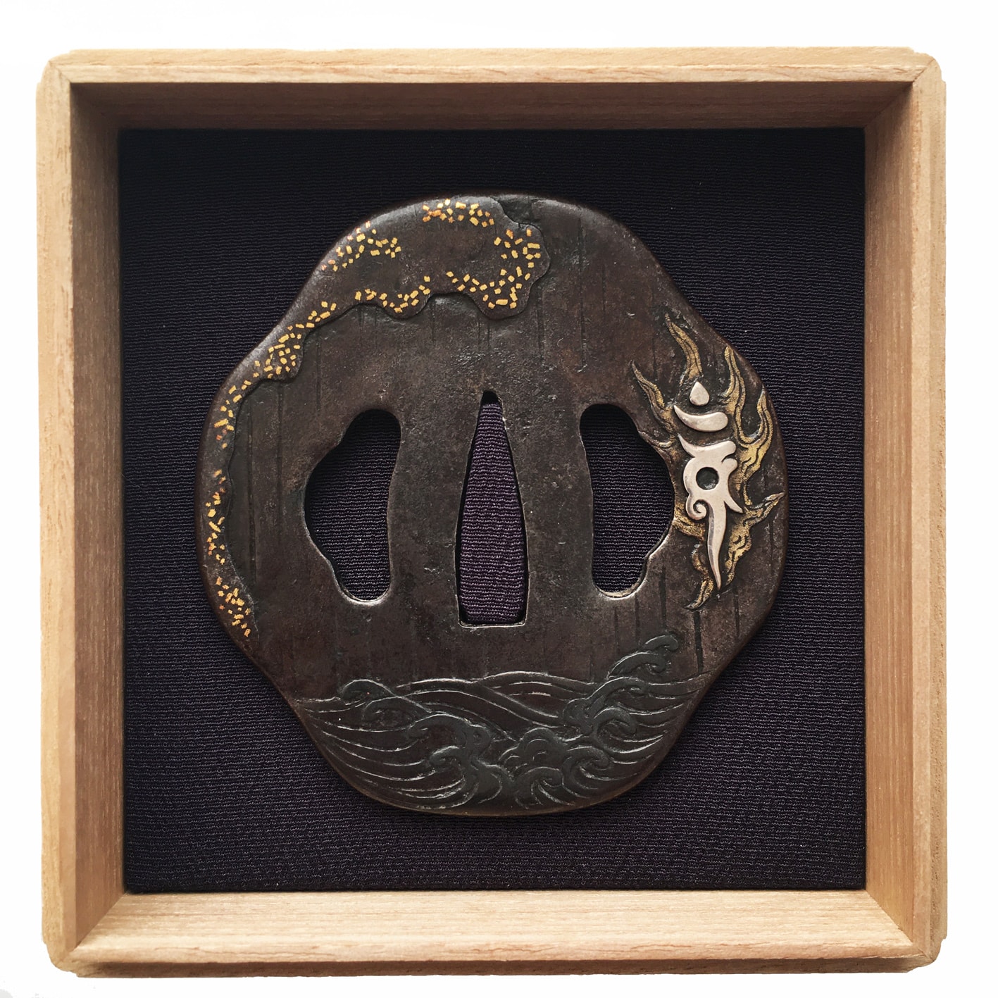 Tsuba, Higo Korin, fudo myou ni nami, Tokubetsu Hozon - Photo 3