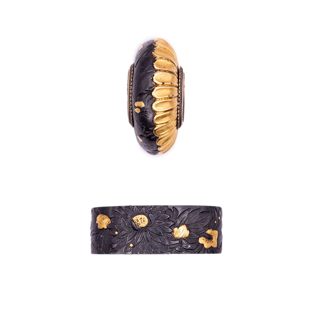 A Fuchi and Kurikata in Kiku Design