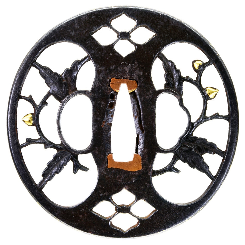 Tsuba [Kyo Syoami Sayu-donguri-sukashi Tsuba][N.B.T.H.K] Hozon Tousougu