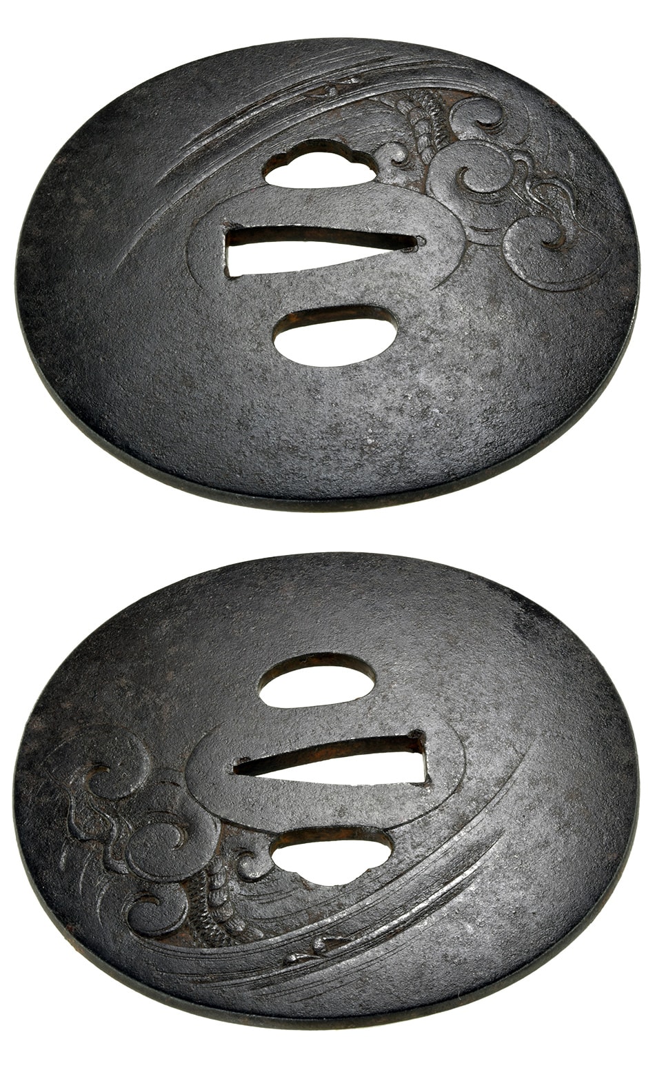 Tsuba [Chosyu Hagi-jyu Tomosada Unryu-zu Tsuba][N.B.T.H.K] Hozon Tousougu - Photo 5