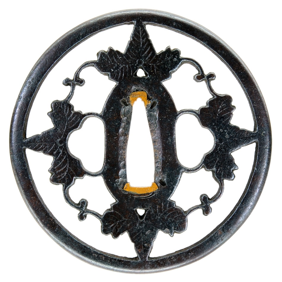 Tsuba [Yotsu-giri Sukashi Tsuba][N.B.T.H.K]Tokubetsu hozon Tousougu - Photo 2