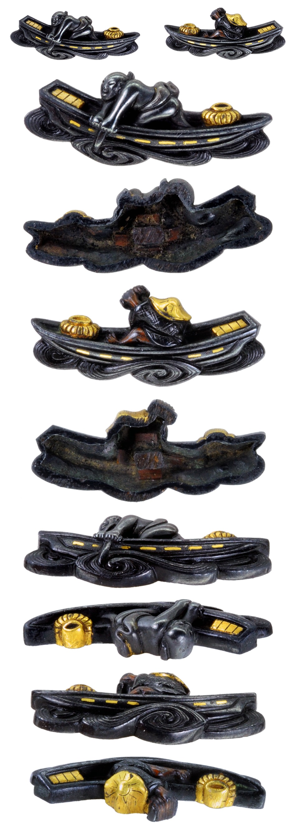 Menuki[Kaga-Goto Senjyo-Ryoshi-zu Menuki][N.B.T.H.K] Hozon Tousougu - Photo 4