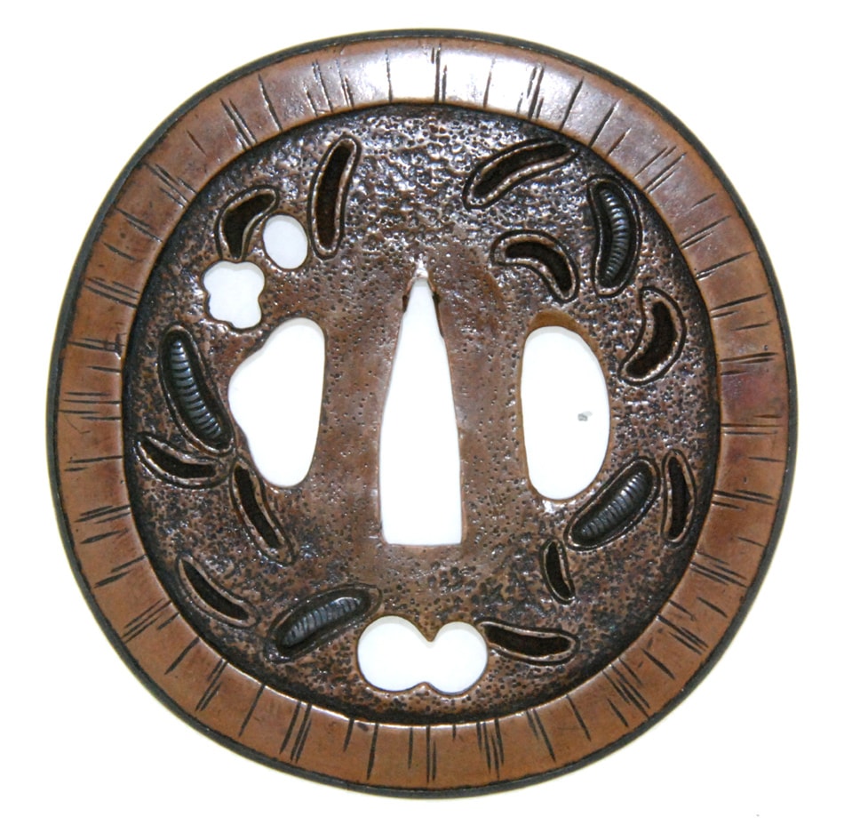 Tsuba [Matajiro Mushikui-zu Tsuba][N.B.T.H.K]Tokubetsu Hozon Tousougu - Photo 3