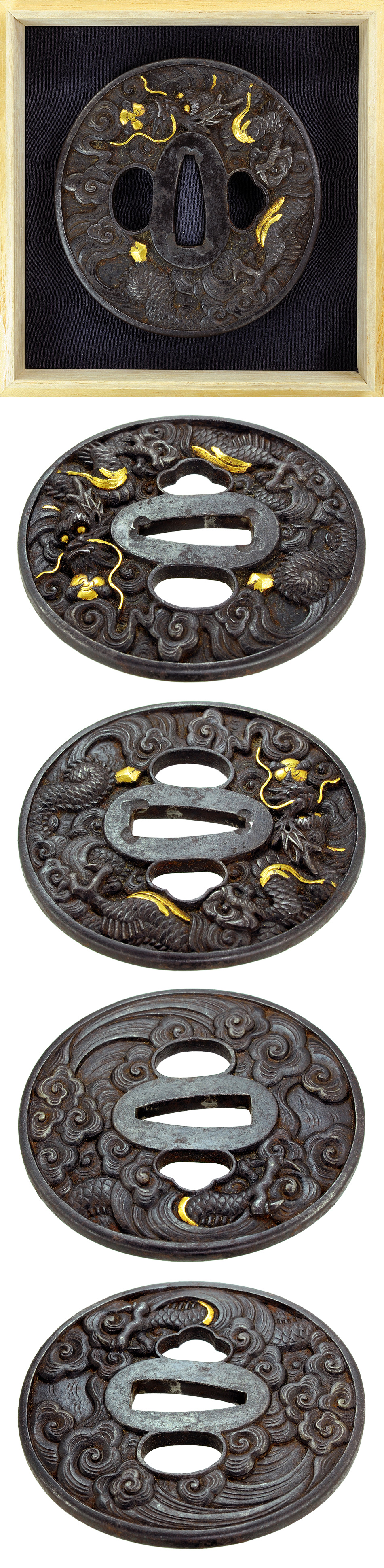 Tsuba [Hizen Unryu-zu Tsuba][N.B.T.H.K] Hozon Tousougu - Photo 4
