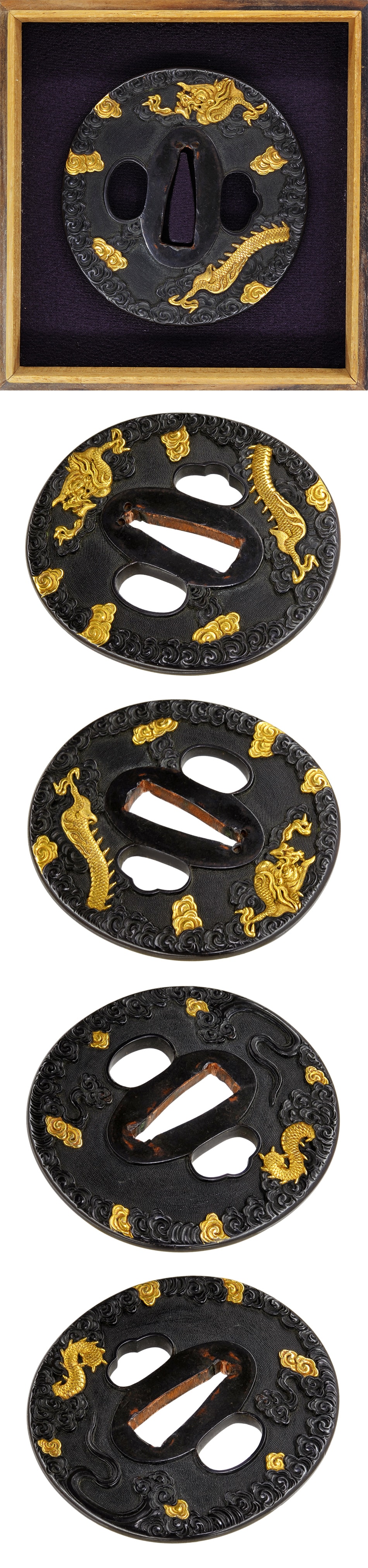Tsuba [Hirado Unryu-zu Tsuba][N.B.T.H.K] Hozon Tousougu - Photo 4