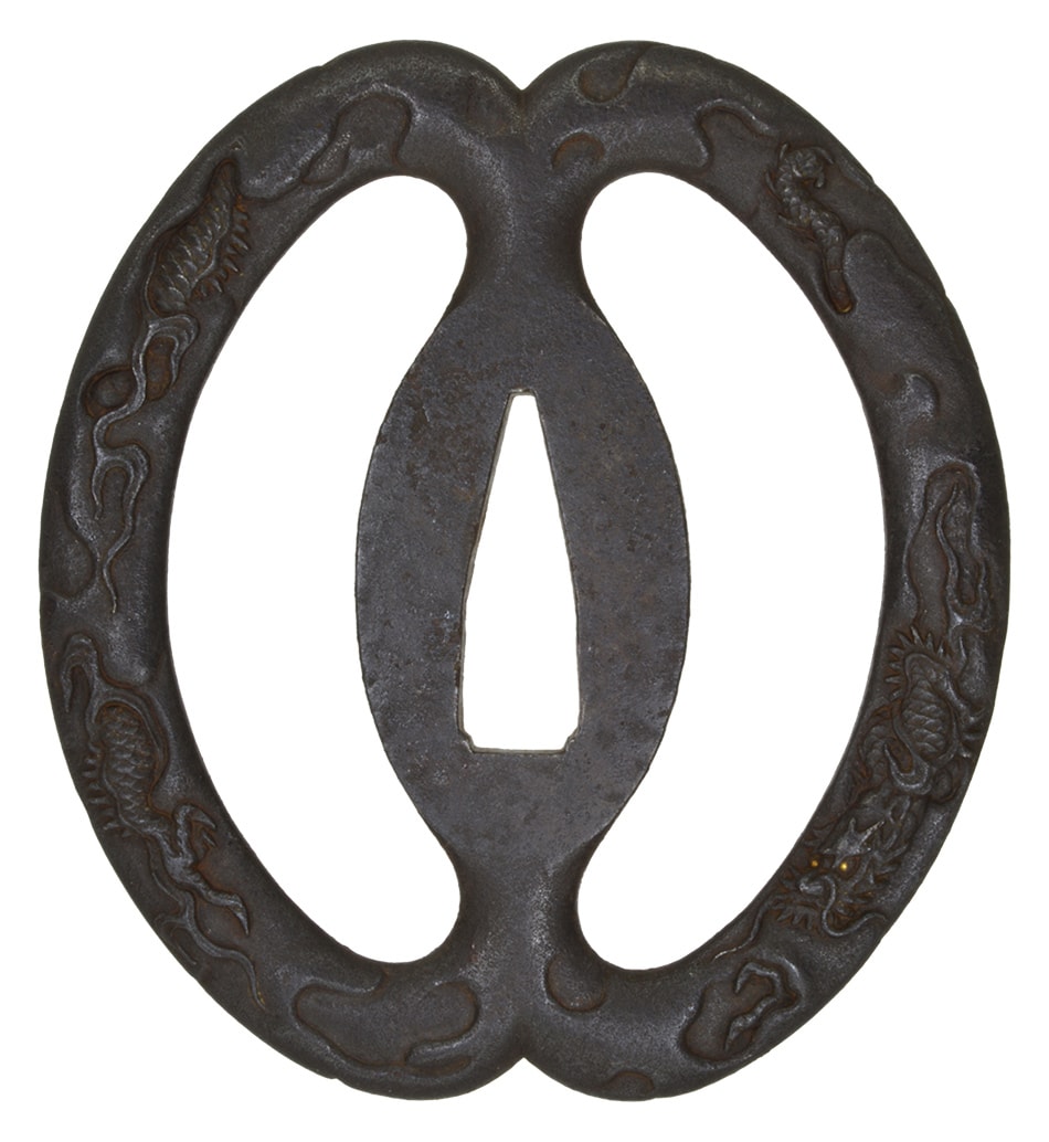 Tsuba [Mitsuhiro Noboriryu-Kudariryu-zu Tsuba][N.B.T.H.K] Hozon Tousougu - Photo 3
