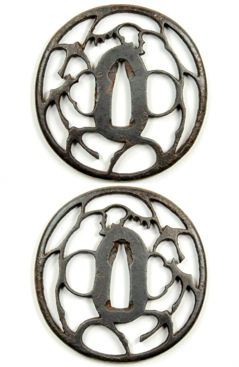 Tsuba [Akasaka Ashikari-zu Sukashi Tsuba][N.B.T.H.K] Hozon Tousougu - Photo 2