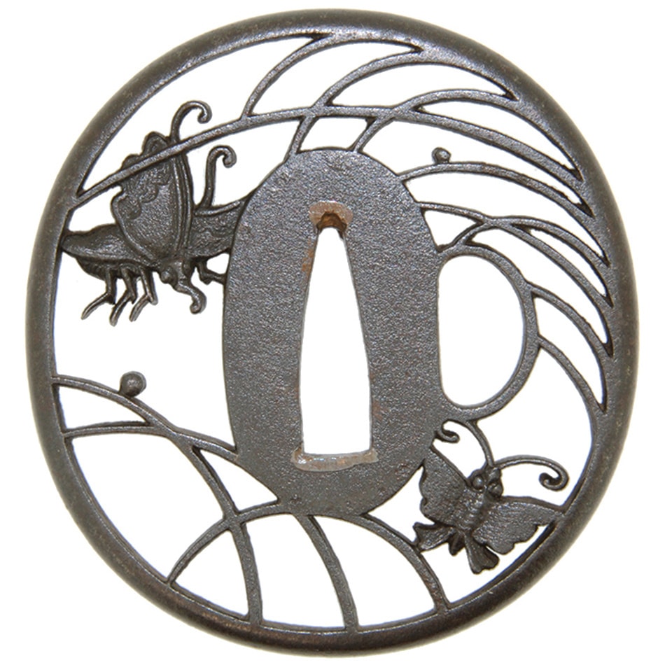 Tsuba [Busyu Susuki ni Chou Sukashi Tsuba][N.B.T.H.K] Hozon Tousougu - Photo 3