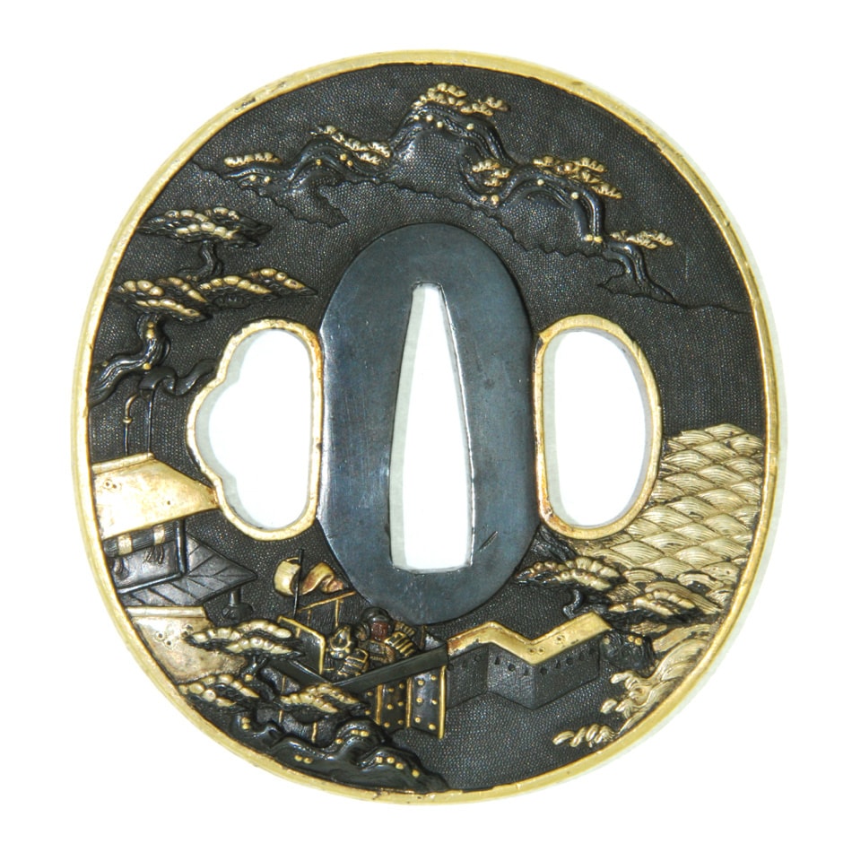 Tsuba [Nagamine Yoroimusya Kougun-zu Tsuba][N.B.T.H.K] Hozon Tousougu - Photo 3
