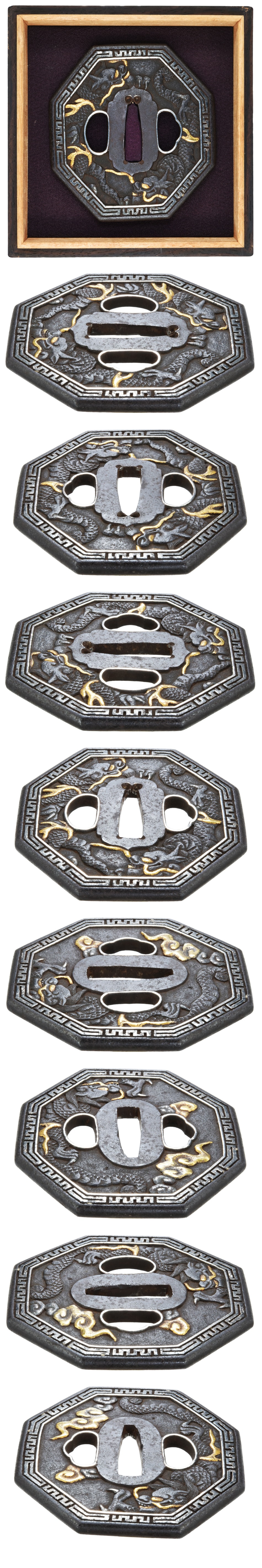 Tsuba [Nanban Shoryu-Koryu-zu-Tsuba][N.B.T.H.K] Tokubetsu Hozon Tousougu - Photo 4