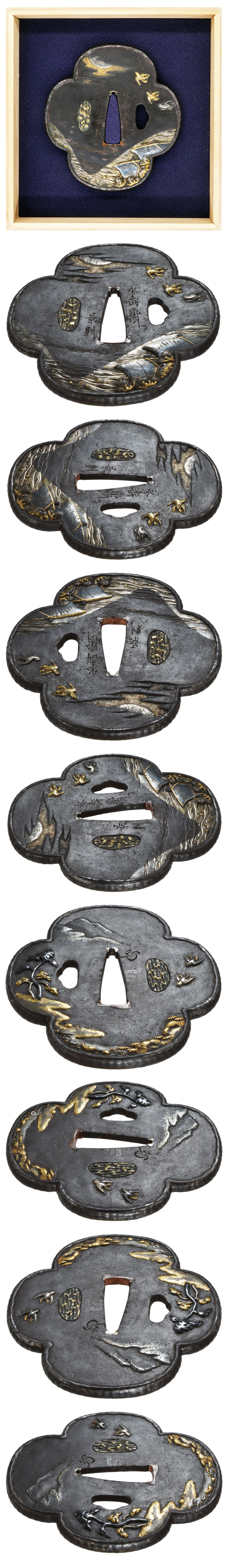 Tsuba [Eijyusai Kagenori Namichidori-Zu-Tsuba][N.B.T.H.K]Tokubetsu Hozon Tousougu - Photo 4