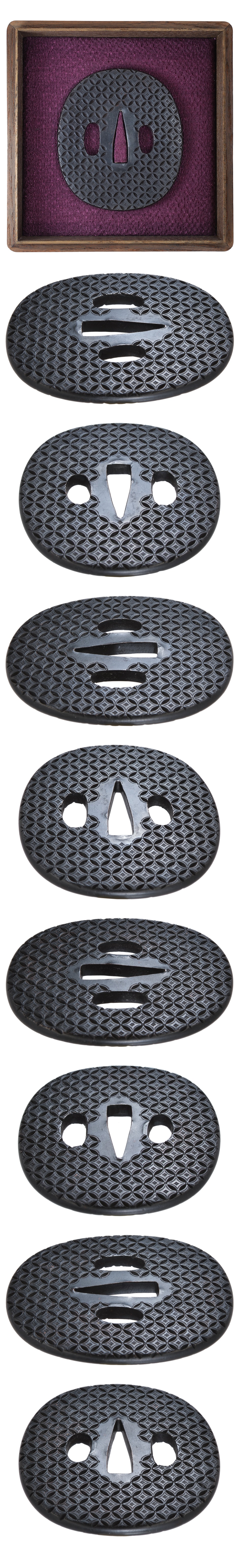 Tsuba [Busyu-ito-ha Shichiho-tsunagi-moyo-zu-Tsuba][N.B.T.H.K] Hozon Tousougu - Photo 4