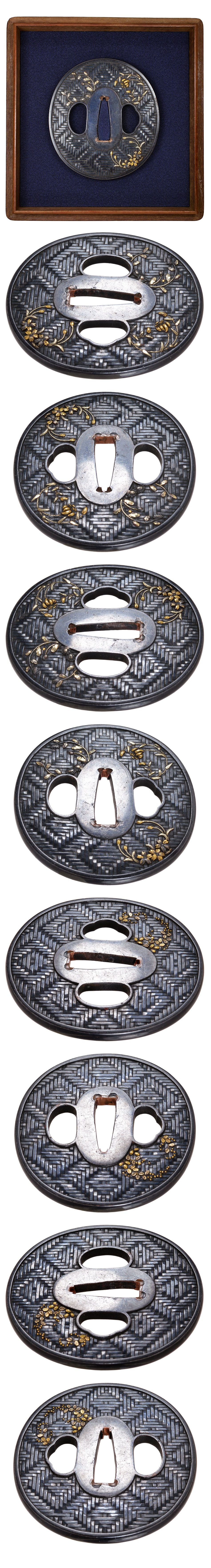 Tsuba [Mumei Busyu Ajiro-hanamaru-mon-chirashi-zu-Tsuba][N.B.T.H.K] Tokubetsu Hozon Tousougu - Photo 4