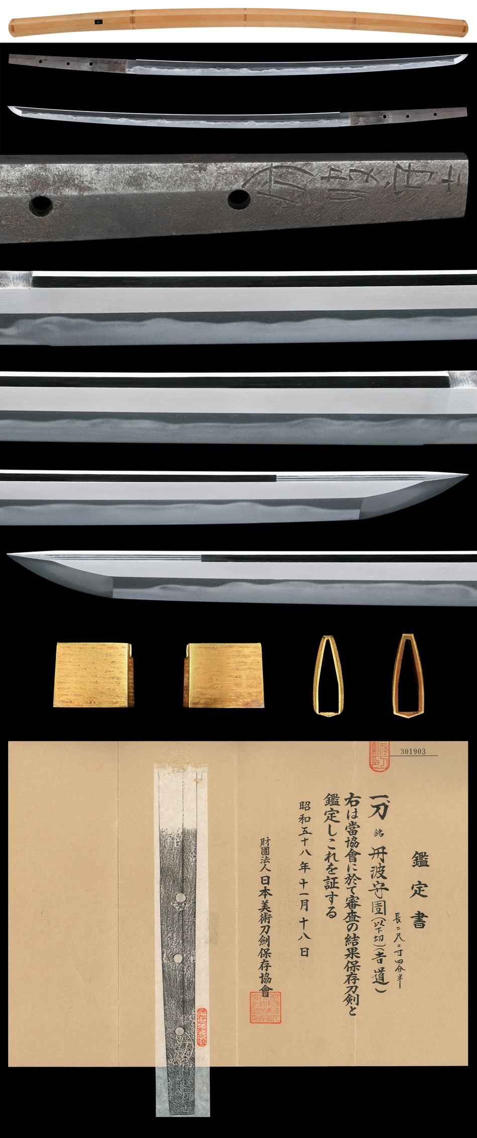 Katana [Tanba-no-kami Yoshimichi(Osaka 2nd generation)] [N.B.T.H.K Hozon Token] - Photo 3