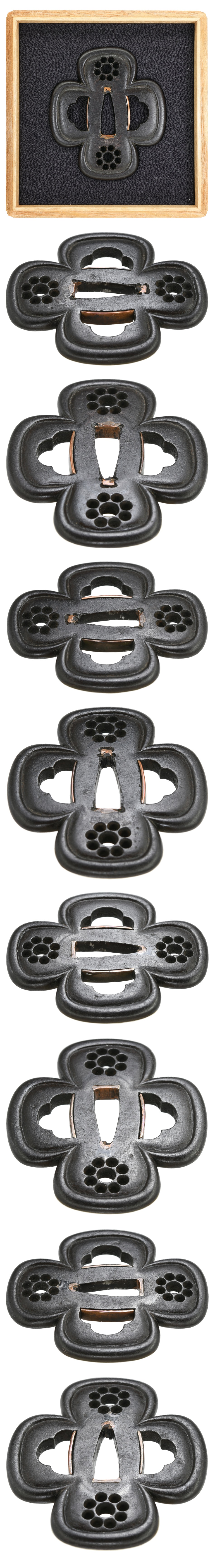 Tsuba [Mumei Higo Kuyoumon-sukashi-Tsuba][N.B.T.H.K] Hozon Tousogu - Photo 4