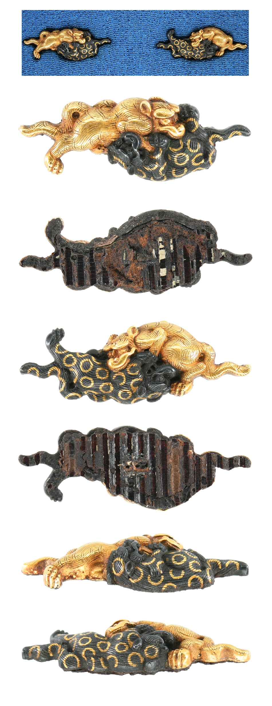 Menuki [Mumei Goto Kougou-Kohyou-zu] [N.B.T.H.K] Hozon Tousougu - Photo 3