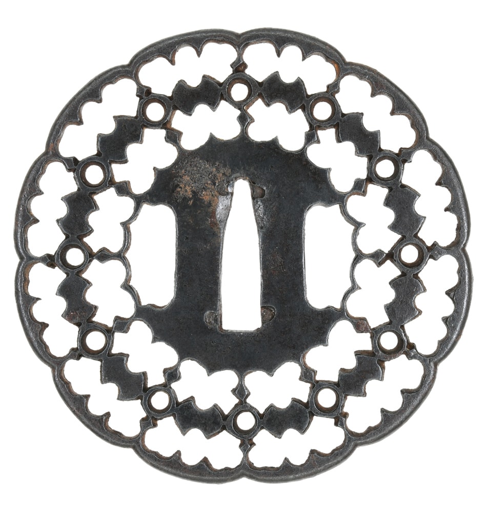 Tsuba [Mumei Kyo-sukashi Fundo-wa-tsunagi-Sukashi Tsuba][N.B.T.H.K]Tokubetsu Hozon Tousougu - Photo 3