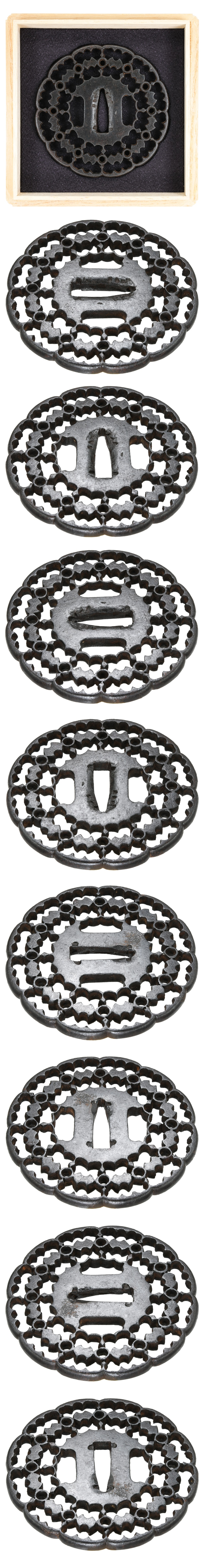 Tsuba [Mumei Kyo-sukashi Fundo-wa-tsunagi-Sukashi Tsuba][N.B.T.H.K]Tokubetsu Hozon Tousougu - Photo 4