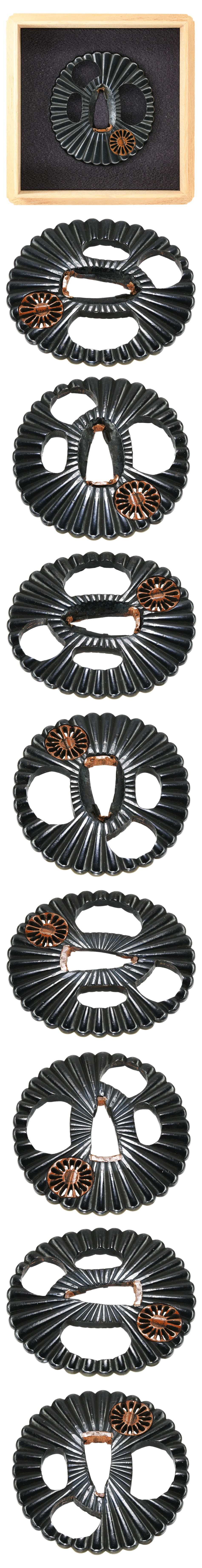 Tsuba [Mumei Umetada Kikka-zu Tsuba][N.B.T.H.K]Tokubetsu Hozon Tousougu - Photo 4