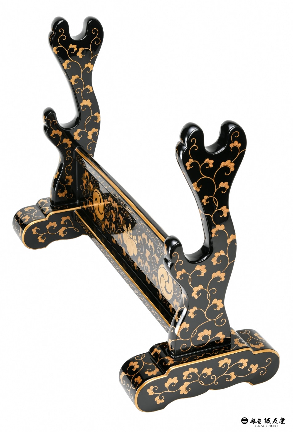 Japanese lacquer work double-swords-stand (Kiri-mon and Tomoe-mon) [Built-to-order products] - Photo 6
