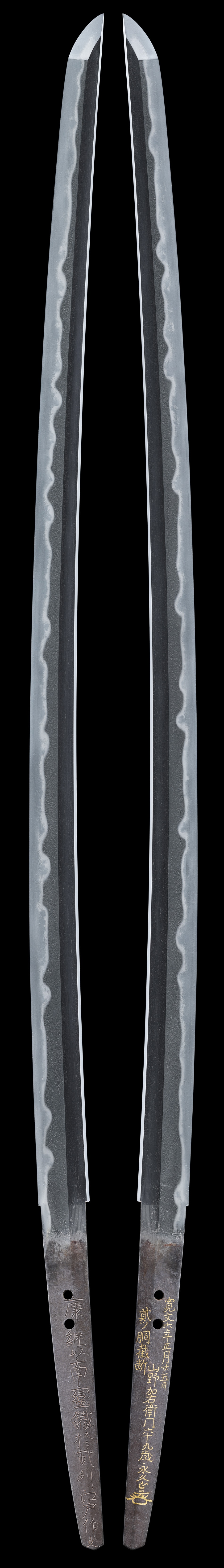 Katana [Yasutsugu(Edo 3rd generation) Saidanmei 2 Tsu Dou(Gold Inlay Body Cutting Test)(Wazamono)] [N.B.T.H.K] Tokubetsu Hozon Token - Photo 2