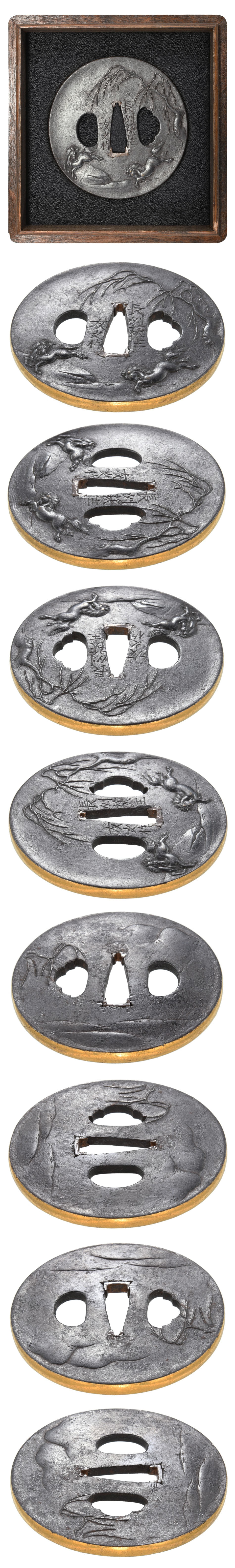 Tsuba [Choshu-hagi-ju Tomoyuki Ryuju-soku-zu-Tsuba][N.B.T.H.K] Tokubetsu Hozon Tosogu - Photo 4