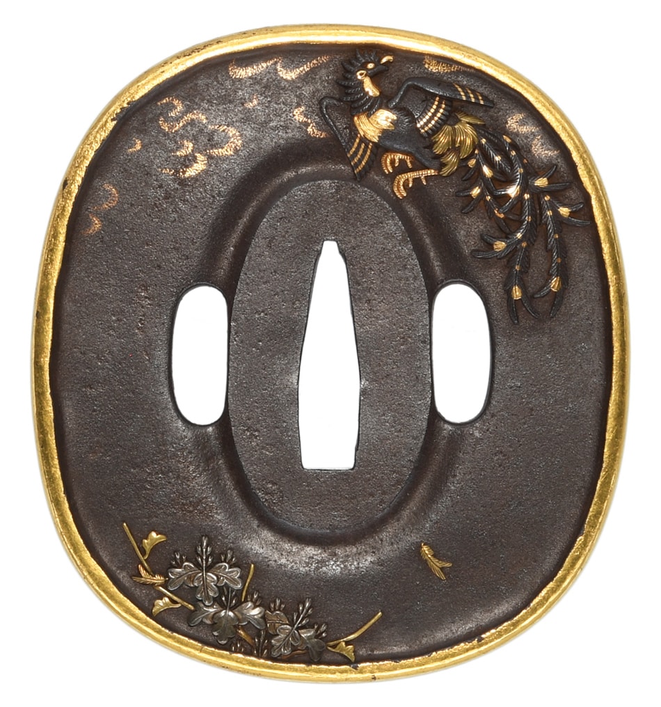 Tsuba [Matsuo Ransai Kiri-houo-zu Tsuba][N.B.T.H.K] Tokubetsu Hozon Tosogu - Photo 3