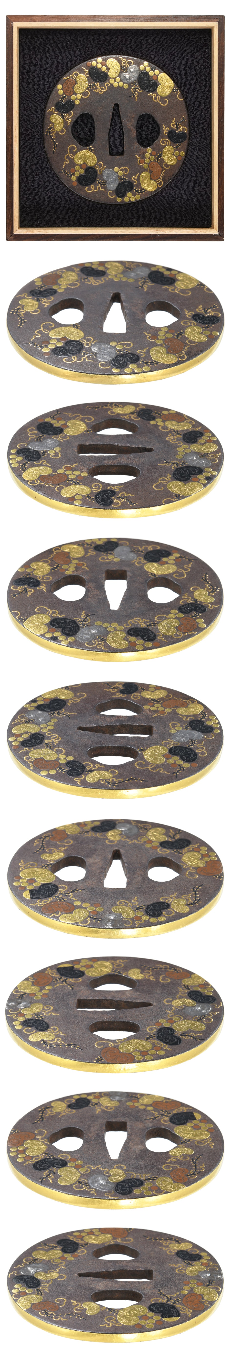 Tsuba [Mumei Kyo-Shoami Budo-zu-Tsuba][N.B.T.H.K] Tokubetsu Hozon Tosogu - Photo 4