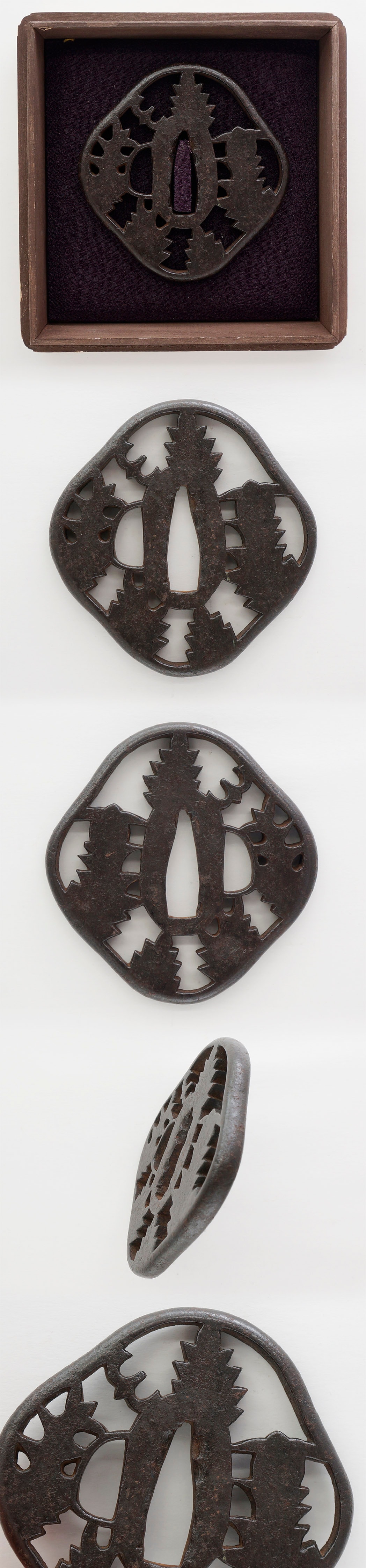 Tsuba:Mumei(Akasaka)(NBTHK Hozon Tosogu Paper)