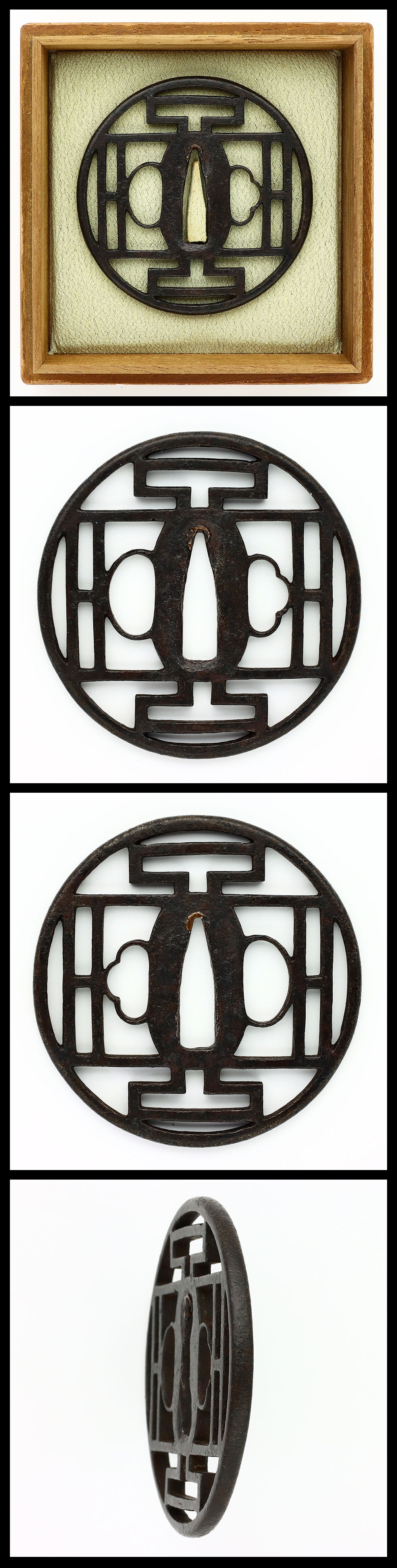 Tsuba:Mumei(judged as Owari school)(NBTHK Hozon Paper)