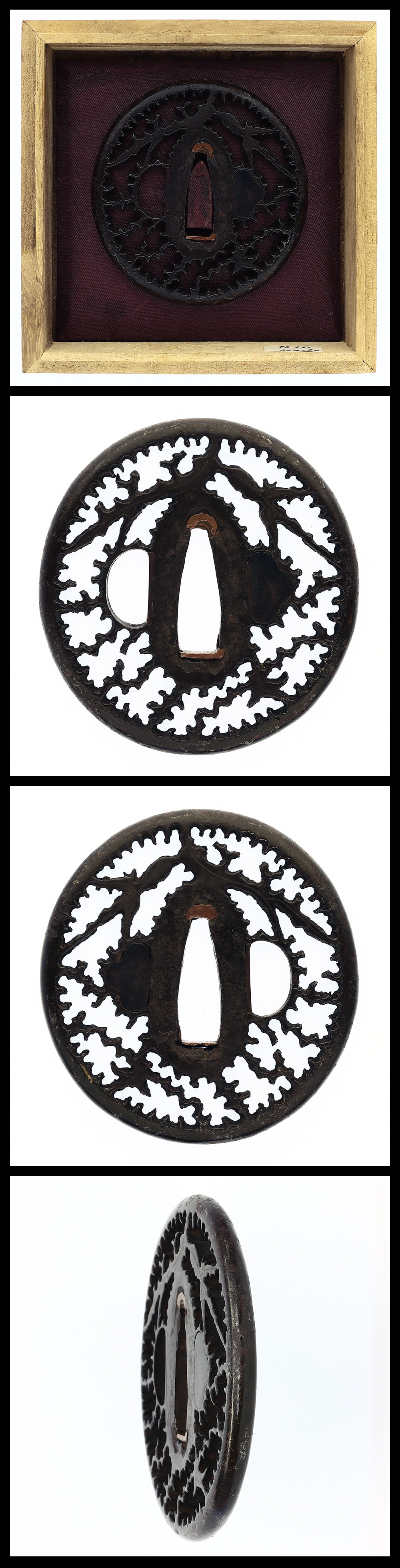 Tsuba:Mumei(judged as Akasaka school)(NBTHK Hozon Paper)
