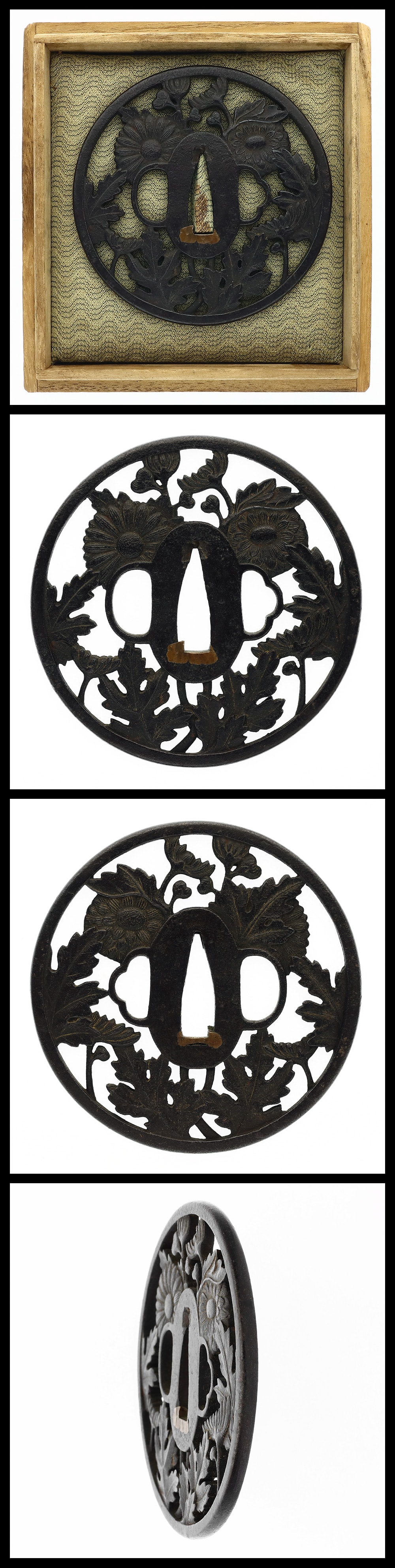 Tsuba: Mumei(Unsigned) chrysanthemum