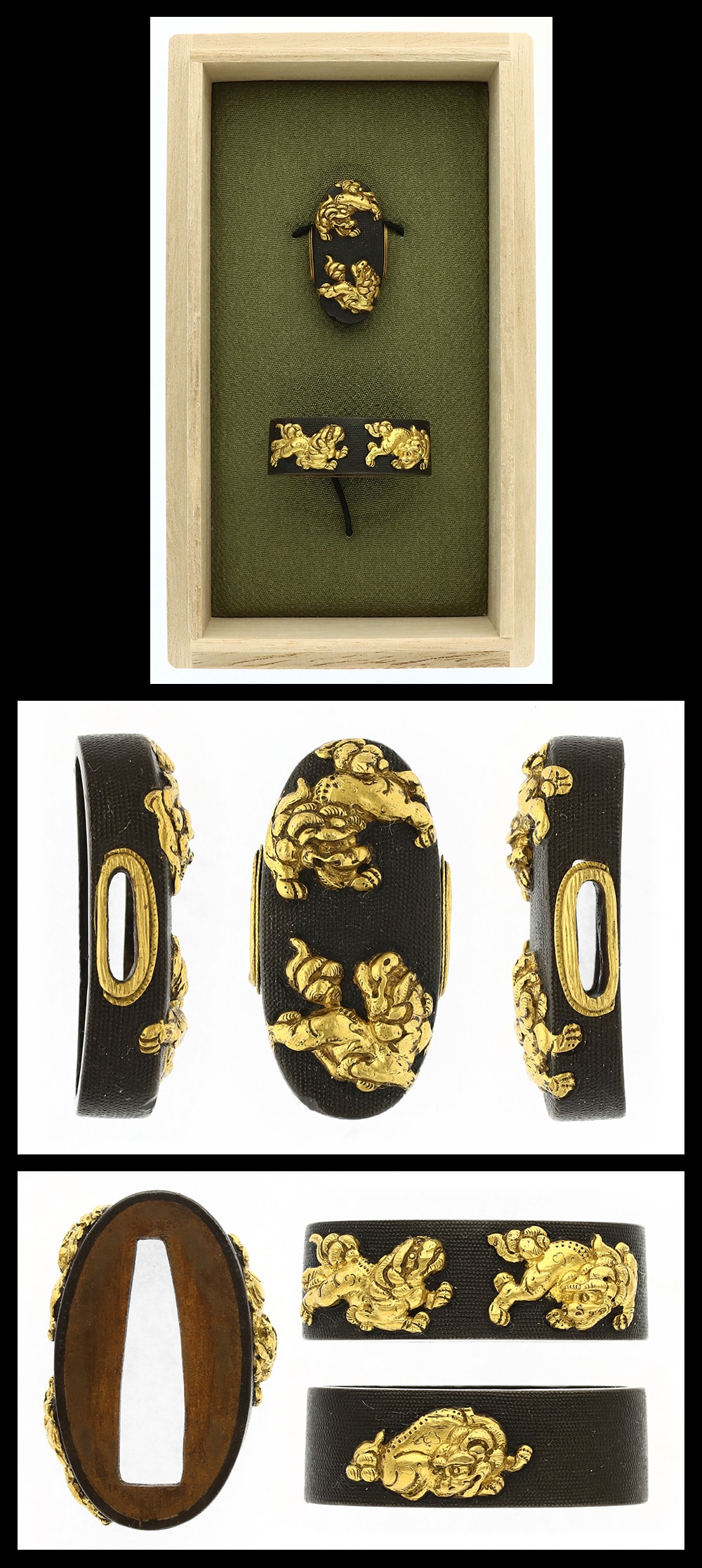 AF26419 Fuchi-Kashira: Mumei Shishi