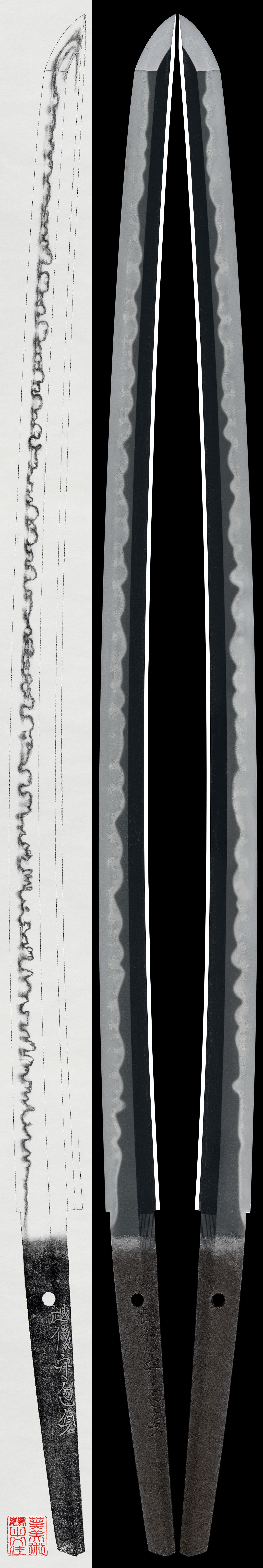 Katana:Echigo no Kami Kanesada(NBTHK Tokubetsu Hozon Token)