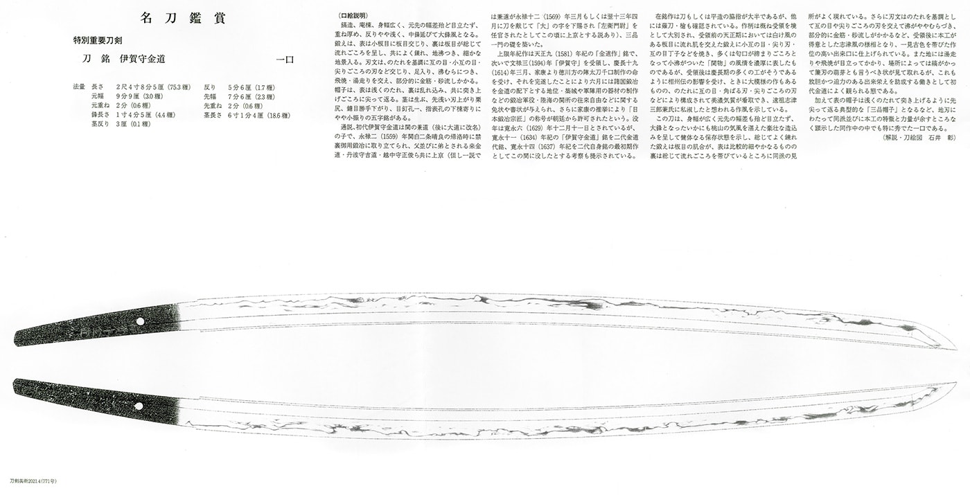 Katana: Iga no Kami Fujiwara Kinmichi (26th NBTHK Tokubetsu Juyo Token) - Photo 7