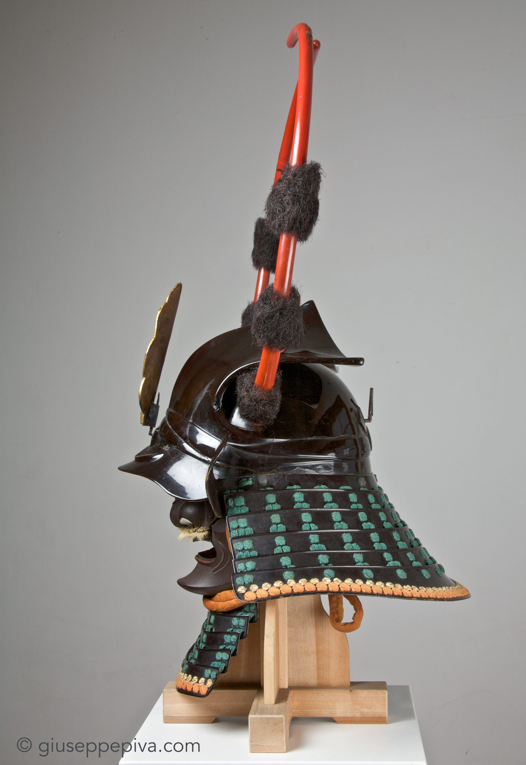 Tōzukin-nari kabuto and menpō, samurai helmet in the shape of a soft cloth cap - Photo 6