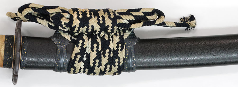 無銘 備州住長船祐光（豪華な七曜紋三ツ割六つ山紋付糸巻太刀拵付） Den Bishuju Osafune Sukemitsu - Photo 21