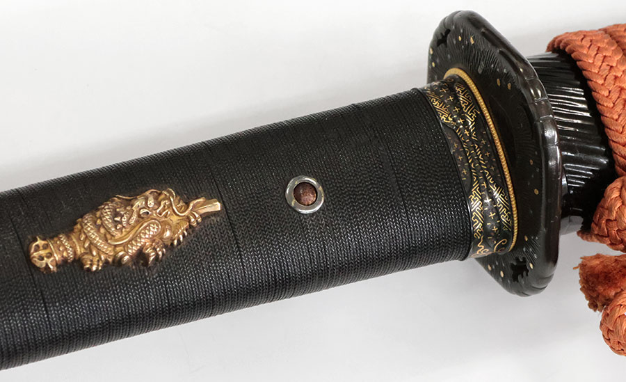 無銘 文珠（二代南紀重国）（金無垢龍図目貫付16弁菊花紋突兵小尻金具付突兵拵付） Monju Shigekuni - Photo 23