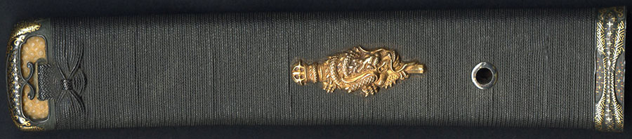 無銘 文珠（二代南紀重国）（金無垢龍図目貫付16弁菊花紋突兵小尻金具付突兵拵付） Monju Shigekuni - Photo 25