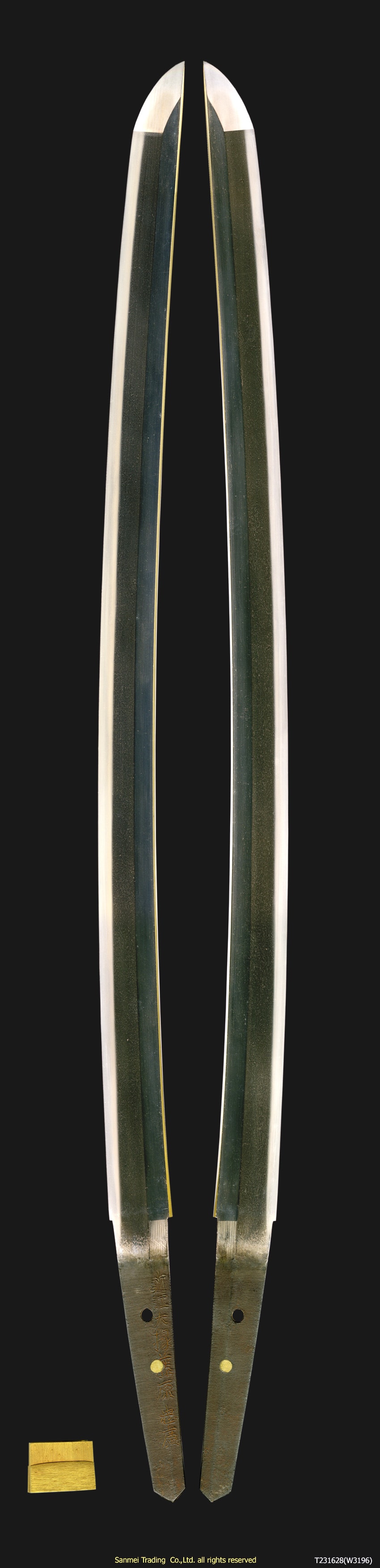 Wakizashi signed Ōmi daijo Fujiwara TADAHIRO - Photo 3