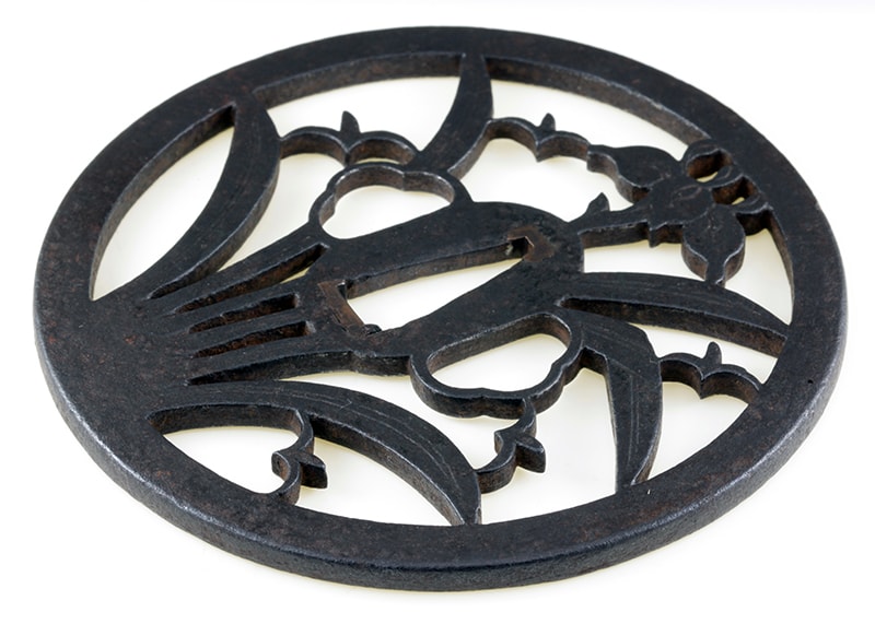 No.B00208 鐔 早乙女 杜若に雁図 - Photo 4