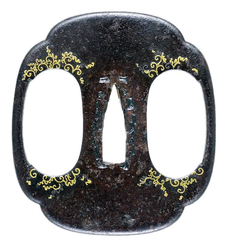 No.B00227 鐔 西垣 左右餌畚図