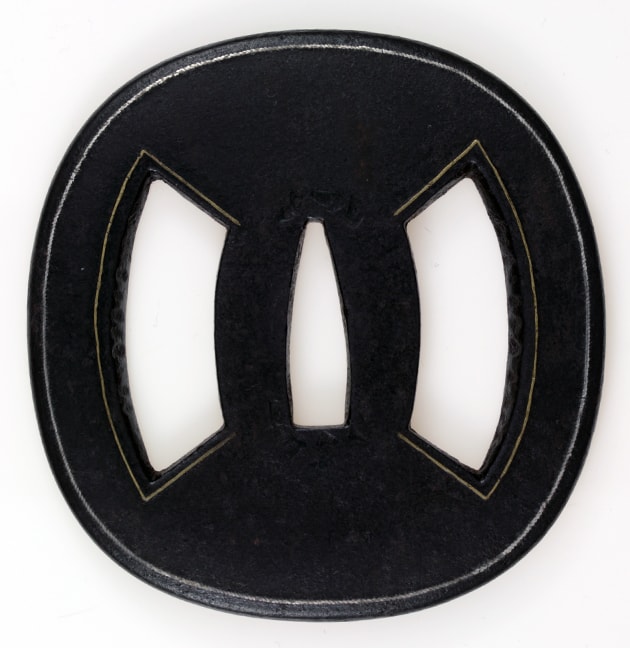 No.F00078 鐔 西垣 左右扇面透図