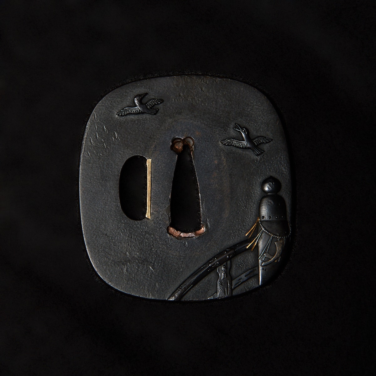 03-446 橋と鶴 鍔